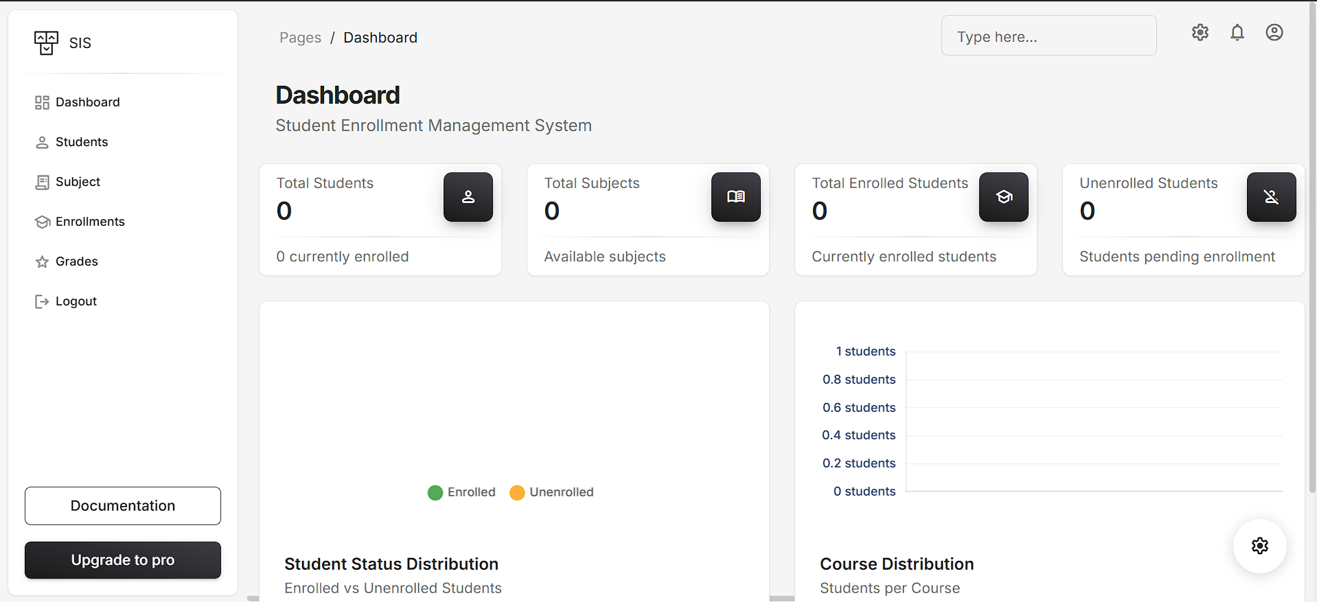 Student System - Main